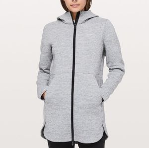 Lululemon Going Places Hooded jacket in light grey size 4 NWT